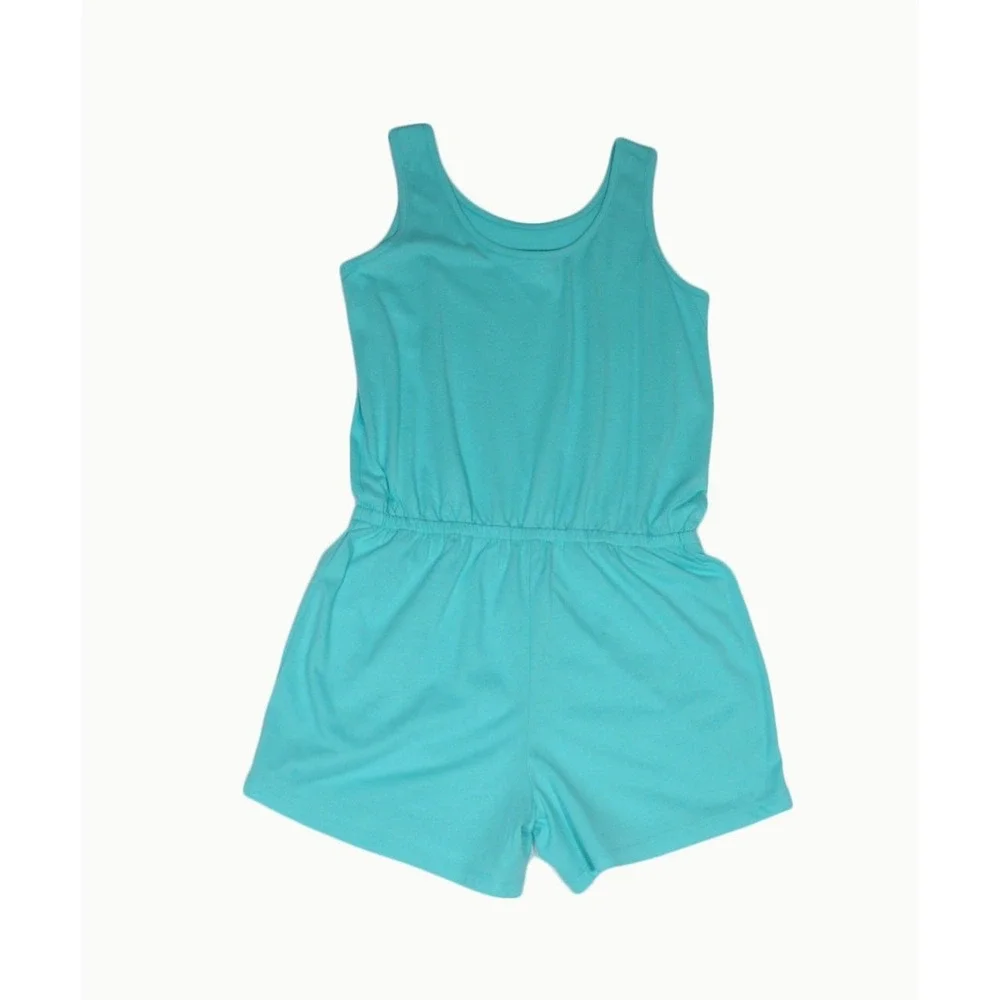 Big Girls Romper The Childrens Place Sleeveless‎ Romper Size XL (14) Aqua